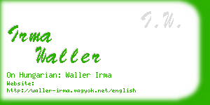 irma waller business card